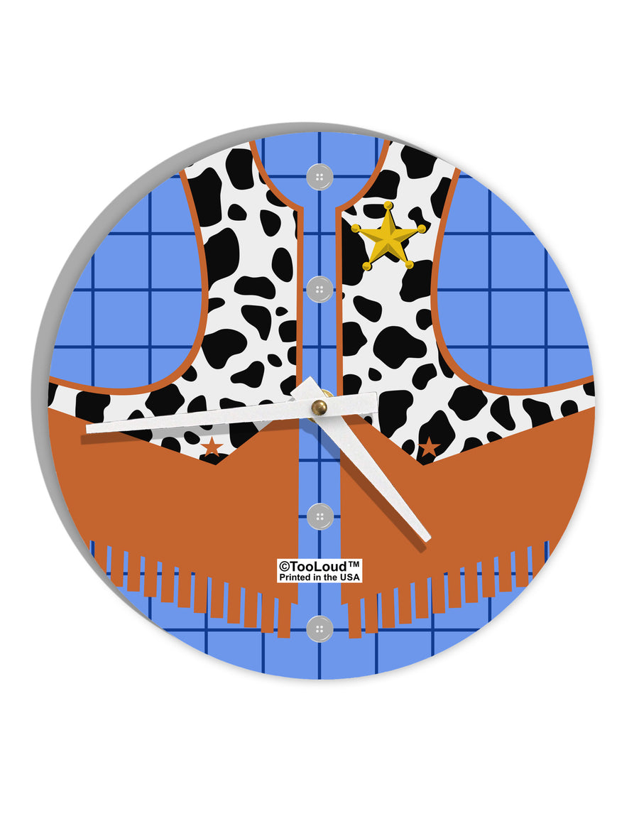 Cowboy Blue AOP 10 InchRound Wall Clock All Over Print-Wall Clock-TooLoud-White-Davson Sales