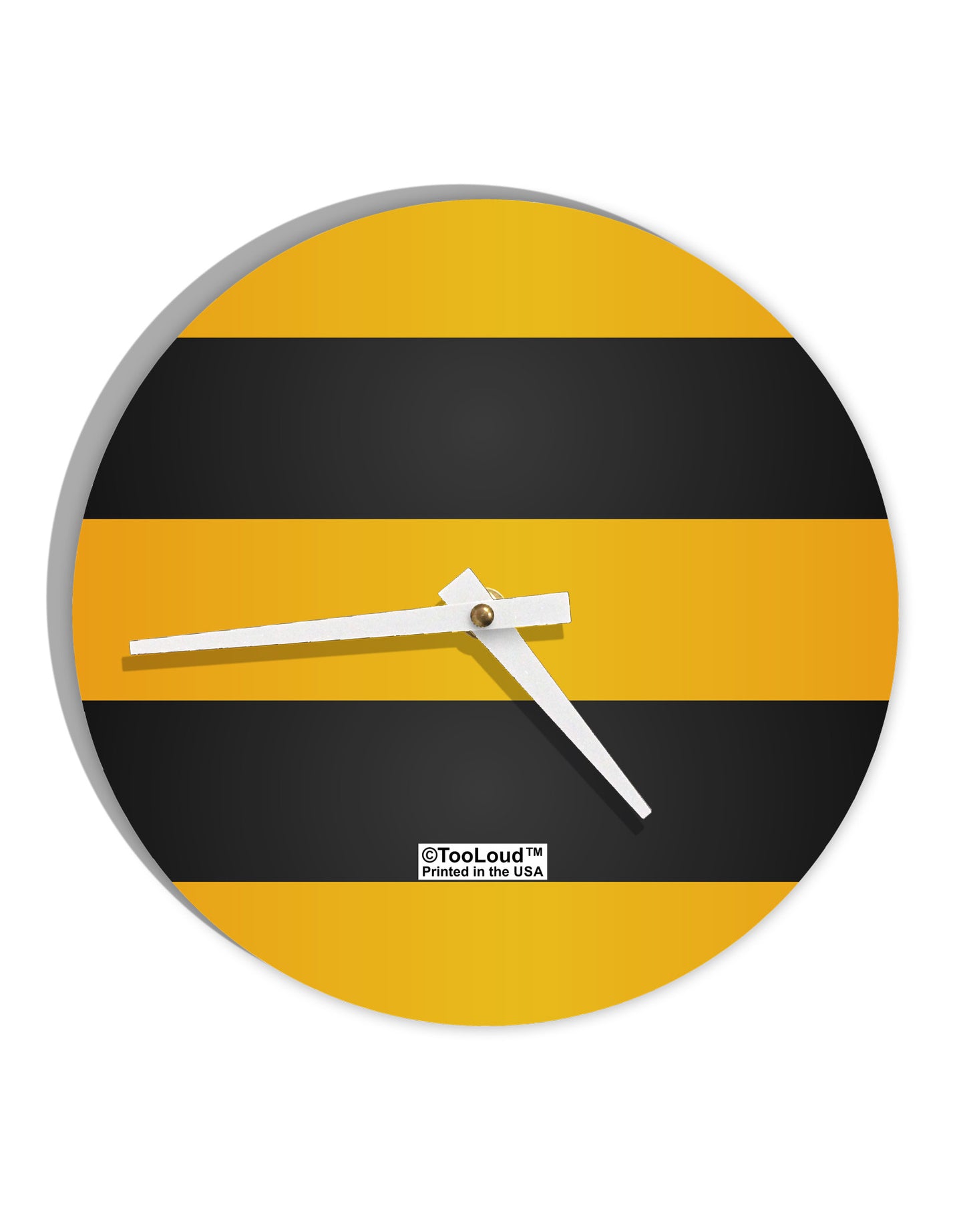 Bee Stripe Costume 10 InchRound Wall Clock All Over Print-Wall Clock-TooLoud-White-Davson Sales