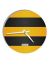 Bee Stripe Costume 10 InchRound Wall Clock All Over Print-Wall Clock-TooLoud-White-Davson Sales