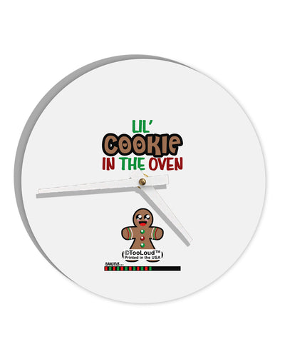 Lil Cookie In The Oven - Maternity AOP 10 InchRound Wall Clock All Over Print-Wall Clock-TooLoud-White-Davson Sales