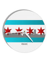 Chicago Flag Skyline AOP 10 InchRound Wall Clock All Over Print-Wall Clock-TooLoud-White-Davson Sales