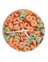 Orange and Green Cereal All Over 10 InchRound Wall Clock All Over Print-Wall Clock-TooLoud-White-Davson Sales