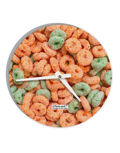 Orange and Green Cereal All Over 10 InchRound Wall Clock All Over Print-Wall Clock-TooLoud-White-Davson Sales