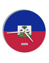 Haiti Flag AOP 10 InchRound Wall Clock All Over Print-Wall Clock-TooLoud-White-Davson Sales