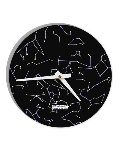 Constellations Black All Over 10 InchRound Wall Clock All Over Print-Wall Clock-TooLoud-White-Davson Sales