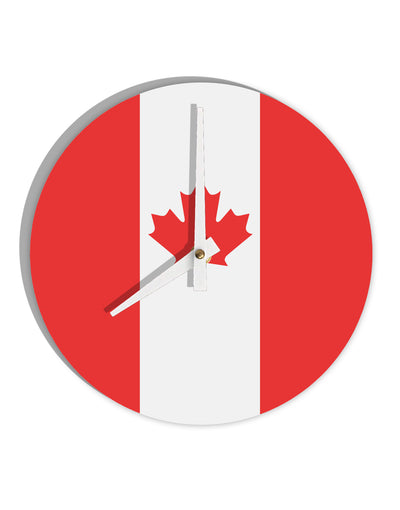 Canadian Flag All Over 10 InchRound Wall Clock All Over Print by TooLoud-Wall Clock-TooLoud-White-Davson Sales