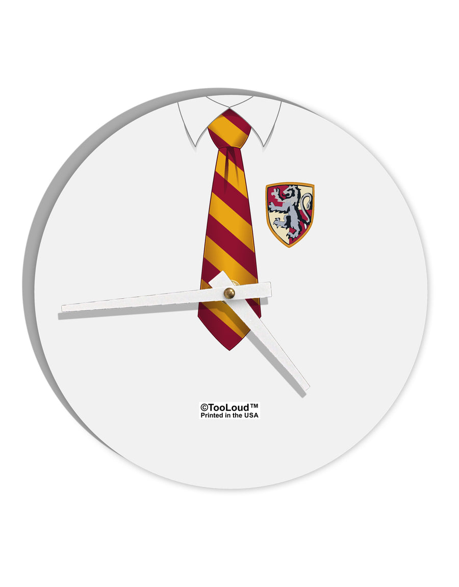 TooLoud Wizard Uniform Red and Yellow 10 InchRound Wall Clock All Over Print-Wall Clock-TooLoud-White-Davson Sales