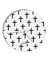 Christian Crosses 10 InchRound Wall Clock All Over Print-Wall Clock-TooLoud-White-Davson Sales