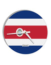 Costa Rica Flag AOP 10 InchRound Wall Clock All Over Print-Wall Clock-TooLoud-White-Davson Sales