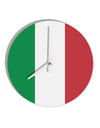 Italian Flag All Over 10 InchRound Wall Clock All Over Print-Wall Clock-TooLoud-White-Davson Sales