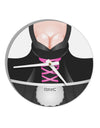 Sexy Dirndl Costume Black 10 InchRound Wall Clock All Over Print by TooLoud-Wall Clock-TooLoud-White-Davson Sales