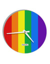 Rainbow Vertical Gay Pride Flag 10 InchRound Wall Clock All Over Print by TooLoud-Wall Clock-TooLoud-White-Davson Sales