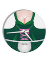 Sexy Dirndl Costume Green 10 InchRound Wall Clock All Over Print by TooLoud-Wall Clock-TooLoud-White-Davson Sales