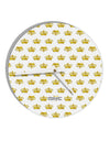 Gold Crowns AOP 10 InchRound Wall Clock All Over Print by TooLoud-Wall Clock-TooLoud-White-Davson Sales