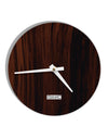 Dark Wood Look 10 InchRound Wall Clock All Over Print by TooLoud-Wall Clock-TooLoud-White-Davson Sales