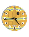Firefighter Yellow AOP 10 InchRound Wall Clock with Numbers All Over Print-Wall Clock-TooLoud-White-Davson Sales