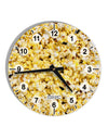 Popcorn All Over 10 InchRound Wall Clock with Numbers All Over Print-Wall Clock-TooLoud-White-Davson Sales