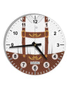 Lederhosen Costume Brown 10 InchRound Wall Clock with Numbers All Over Print by TooLoud-Wall Clock-TooLoud-White-Davson Sales