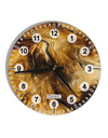 TooLoud Wood Texture AOP 10 InchRound Wall Clock with Numbers All Over Print-Wall Clock-TooLoud-White-Davson Sales