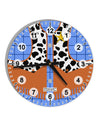 Cowboy Blue AOP 10 InchRound Wall Clock with Numbers All Over Print-Wall Clock-TooLoud-White-Davson Sales