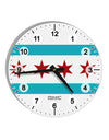 Chicago Flag AOP 10 InchRound Wall Clock with Numbers All Over Print-Wall Clock-TooLoud-White-Davson Sales