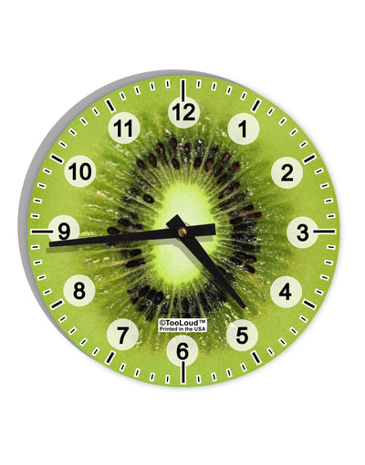 Kiwi Fruit 10 InchRound Wall Clock with Numbers All Over Print by TooLoud-Wall Clock-TooLoud-White-Davson Sales