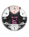 Sexy Dirndl Costume Black 10 InchRound Wall Clock with Numbers All Over Print by TooLoud-Wall Clock-TooLoud-White-Davson Sales