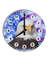 All American Eagle All Over 10 InchRound Wall Clock with Numbers All Over Print by TooLoud-Wall Clock-TooLoud-White-Davson Sales