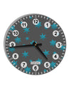 Snowflakes AOP 10 InchRound Wall Clock with Numbers All Over Print-Wall Clock-TooLoud-White-Davson Sales