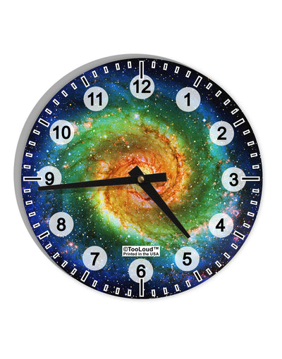 Rainbow Tie Dye Galaxy 10 InchRound Wall Clock with Numbers All Over Print-Wall Clock-TooLoud-White-Davson Sales