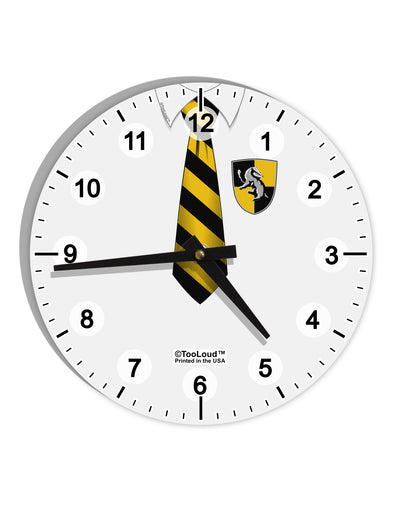 TooLoud Wizard Uniform Yellow and Black AOP 10 InchRound Wall Clock with Numbers All Over Print-Wall Clock-TooLoud-White-Davson Sales