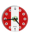 Peru Flag AOP 10 InchRound Wall Clock with Numbers All Over Print-Wall Clock-TooLoud-White-Davson Sales