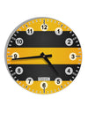 Bee Stripe Costume 10 InchRound Wall Clock with Numbers All Over Print-Wall Clock-TooLoud-White-Davson Sales