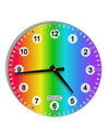 Vertical Rainbow Gradient 10 InchRound Wall Clock with Numbers All Over Print by TooLoud-Wall Clock-TooLoud-White-Davson Sales