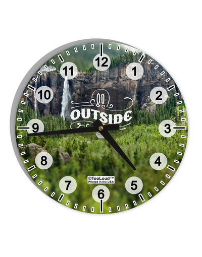 Beautiful Cliffs - Go Outside AOP 10 InchRound Wall Clock with Numbers All Over Print by TooLoud-Wall Clock-TooLoud-White-Davson Sales