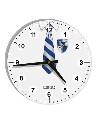 Wizard Uniform Blue and Silver AOP 10 InchRound Wall Clock with Numbers All Over Print-Wall Clock-TooLoud-White-Davson Sales