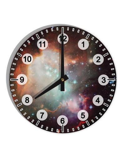 Space All Over 10 InchRound Wall Clock with Numbers All Over Print by TooLoud-Wall Clock-TooLoud-White-Davson Sales