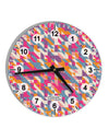 Jagged Edge Mosaic AOP 10 InchRound Wall Clock with Numbers All Over Print-Wall Clock-TooLoud-White-Davson Sales