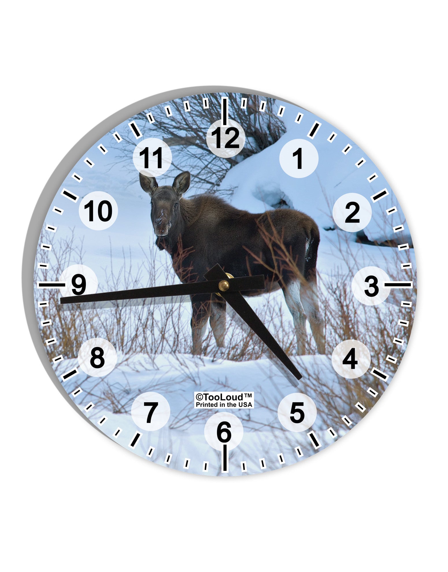 TooLoud Winter Scene All-Over-Print 10 InchRound Wall Clock with Numbers All Over Print-Wall Clock-TooLoud-White-Davson Sales