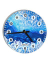 Blue Agate Geode Print 10 InchRound Wall Clock with Numbers All Over Print-Wall Clock-TooLoud-White-Davson Sales