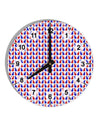 Patriotic Cat Pattern 10 InchRound Wall Clock with Numbers All Over Print-Wall Clock-TooLoud-White-Davson Sales