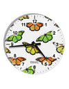 Monarch Butterflies AOP 10 InchRound Wall Clock with Numbers All Over Print-Wall Clock-TooLoud-White-Davson Sales