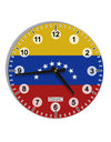 Venezuela Flag AOP 10 InchRound Wall Clock with Numbers All Over Print-Wall Clock-TooLoud-White-Davson Sales