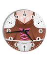 Sexy Dirndl Costume Brown 10 InchRound Wall Clock with Numbers All Over Print by TooLoud-Wall Clock-TooLoud-White-Davson Sales