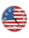 TooLoud USA Flag AOP 10 InchRound Wall Clock with Numbers All Over Print-Wall Clock-TooLoud-White-Davson Sales