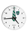 Wizard Uniform Green and Silver 10 InchRound Wall Clock with Numbers All Over Print-Wall Clock-TooLoud-White-Davson Sales