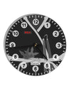 Ninja Black AOP 10 InchRound Wall Clock with Numbers All Over Print-Wall Clock-TooLoud-White-Davson Sales