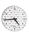 Kyu-T Faces AOP 10 InchRound Wall Clock with Numbers All Over Print by TooLoud-Wall Clock-TooLoud-White-Davson Sales