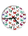 Pretty Butterflies AOP 10 InchRound Wall Clock with Numbers All Over Print-Wall Clock-TooLoud-White-Davson Sales