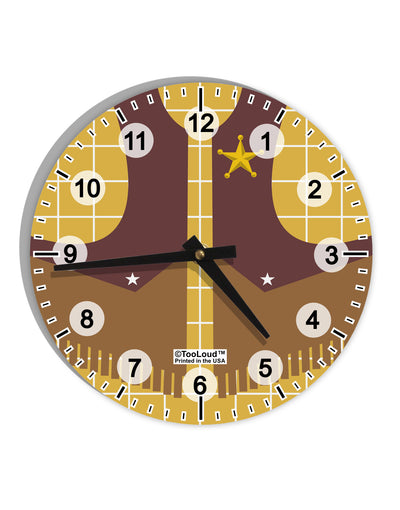 Cowboy Yellow AOP 10 InchRound Wall Clock with Numbers All Over Print-Wall Clock-TooLoud-White-Davson Sales